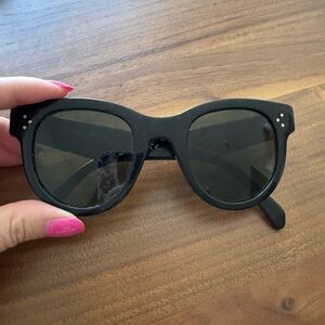 Celine Black Sunglasses classic round frames
